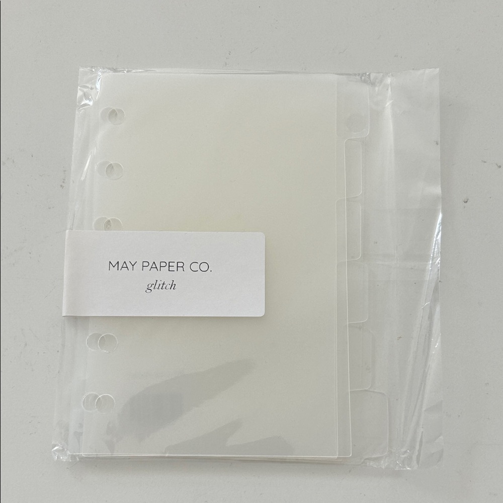 Pocket plastic dividers 6-ring planner NEW: clear or orange clear